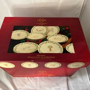 Lenox 12 Days of Christmas Set of 12 Dessert Plates New For The Holidays Twelve